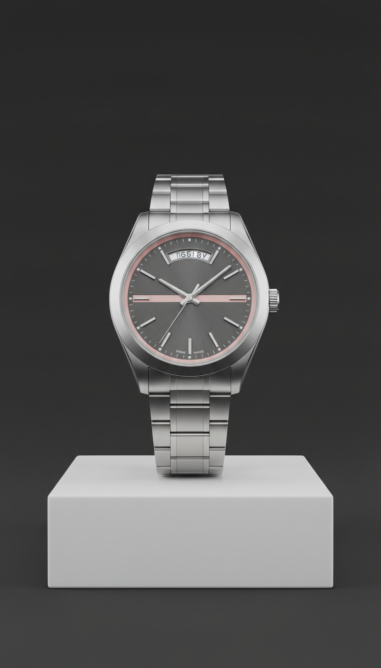 Stainless Steel Day-Date Watch