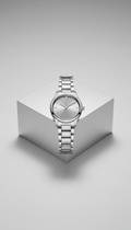 Mist Silver classic analog watch